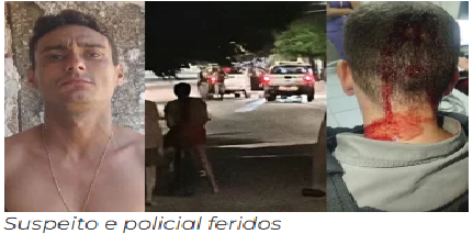 SUSPEITO DE MATAR MECÂNICO É BALEADO EM CONFRONTO COM A PM NO BOM JARDIM; POLICIAL TAMBÉM FOI FERIDO